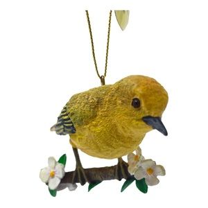 DANBURY Mint Christmas Songbird Series Ornament Yellow Warbler